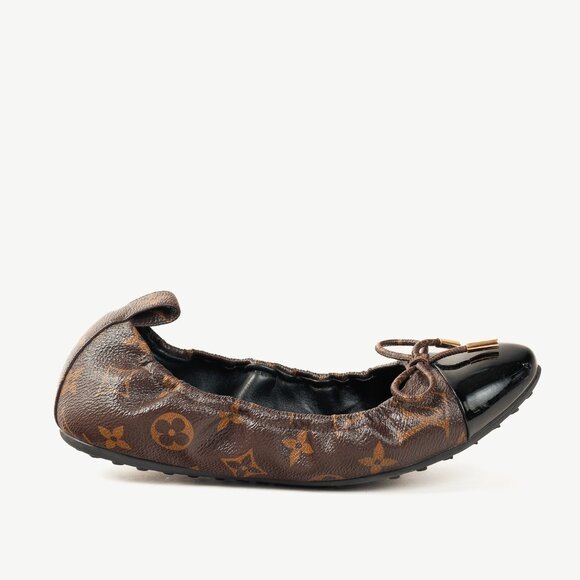 Louis Vuitton Flirty Monogram Canvas Cap-Toe Bow Flats - Picture 2 of 11